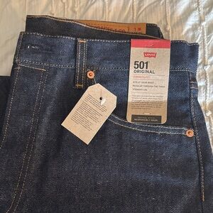 Levi's 501 Original Straight Men's Jeans - Dark Blue 34x33 NEW